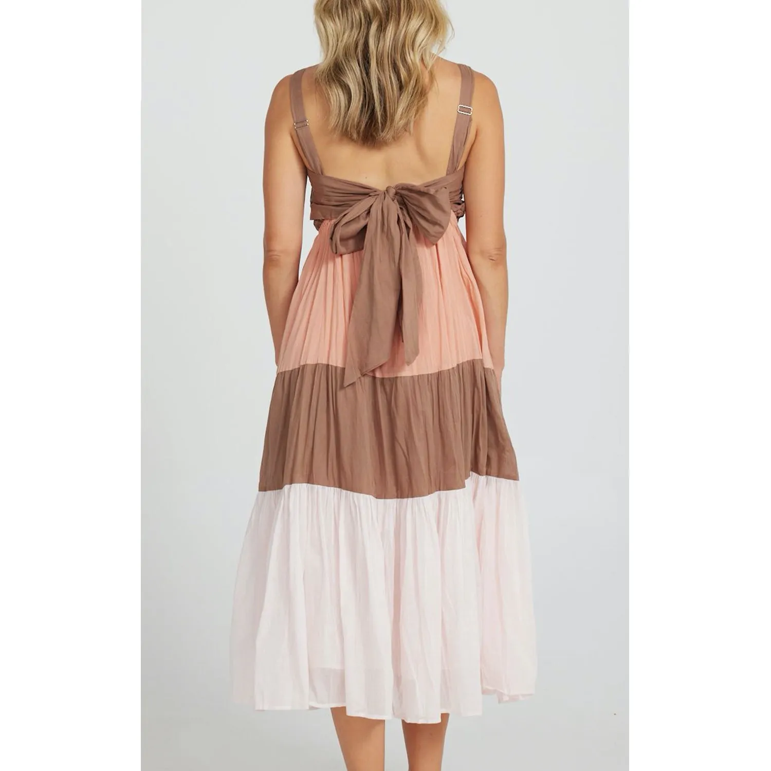 Dress Carmello - Cocoa   Terracotta   Pink Sorbet