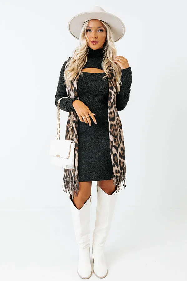Fall Feels Sweater Dress In Black