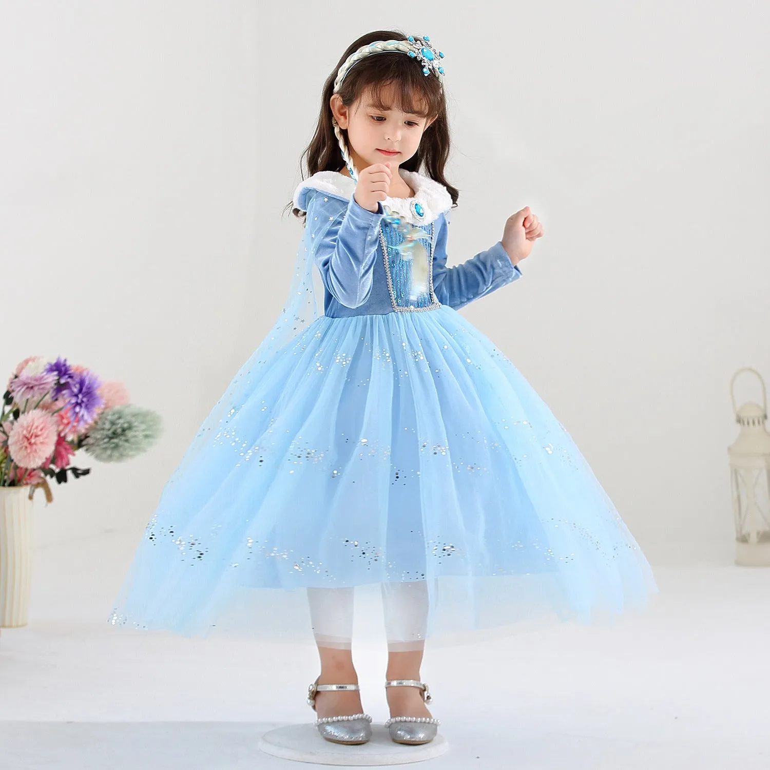 Fancydresswale princess Pageant Elsa frozen costume for Girls