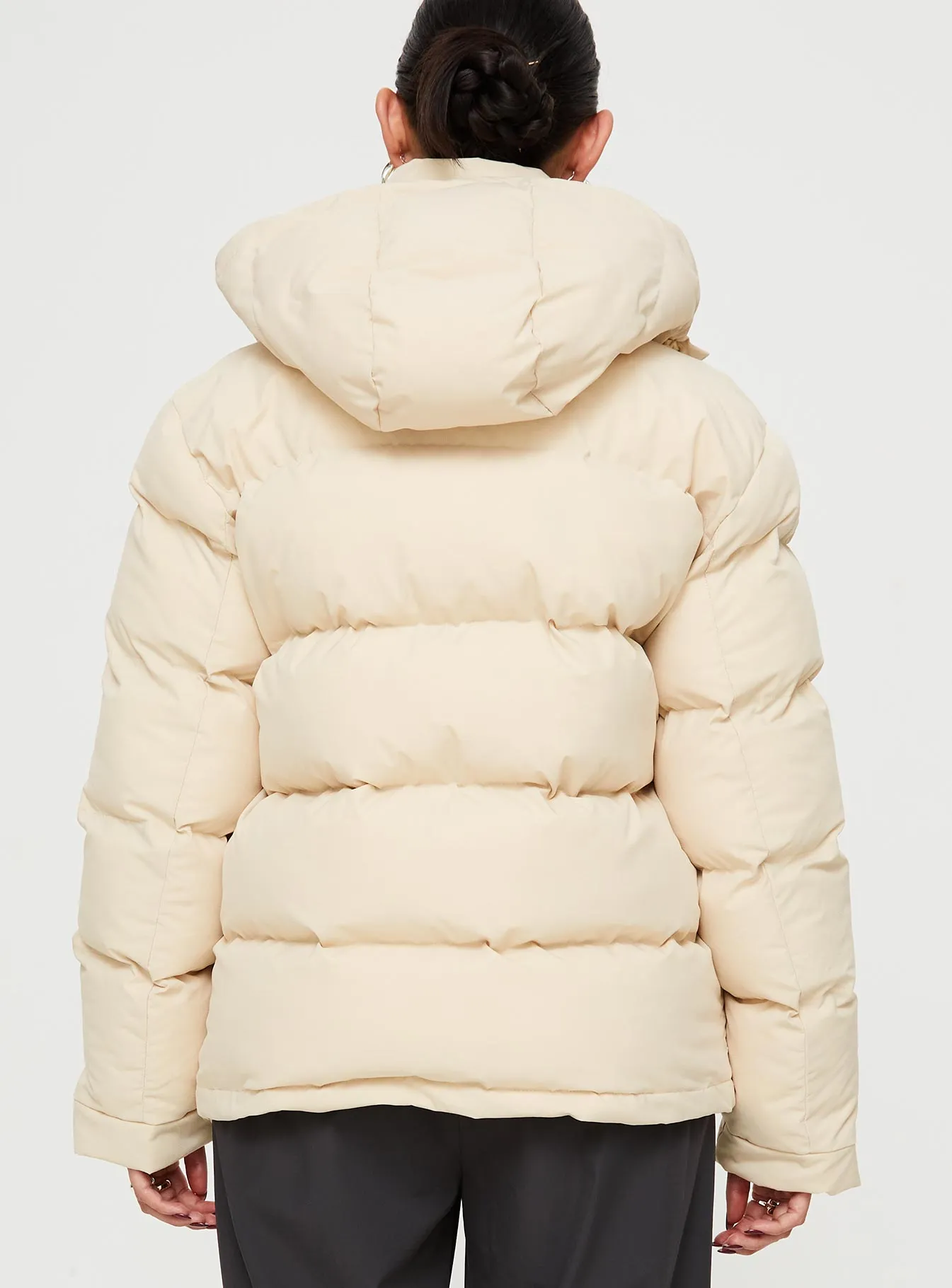 Fashionkova Dream Puff Technical Puffer Jacket Beige