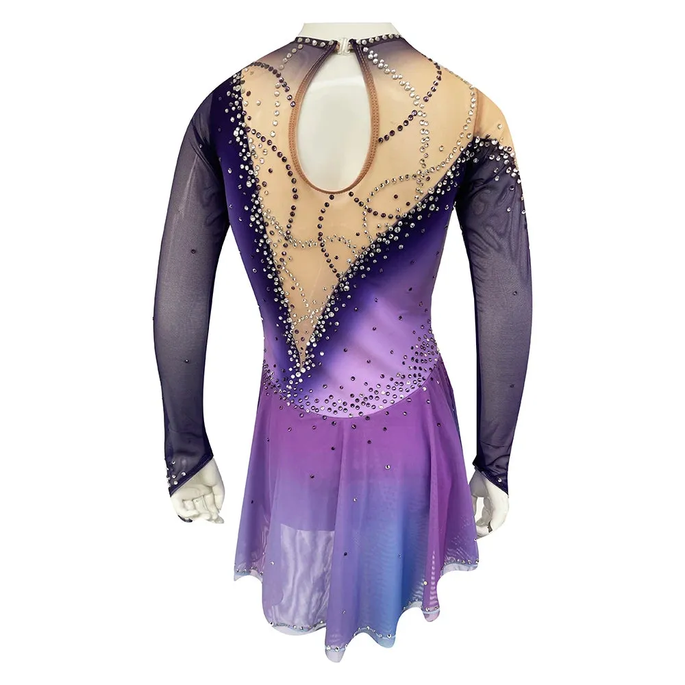 Figure Skating Dress Ombre Color BSU120623