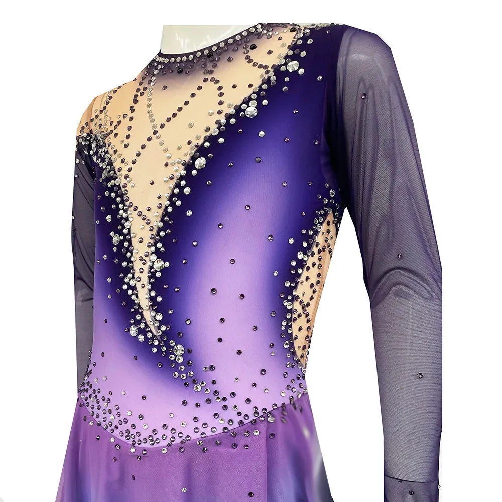 Figure Skating Dress Ombre Color BSU120623