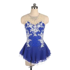 Floral Applique Competition Skating Dress Sleeveless Many Colors BSU060824