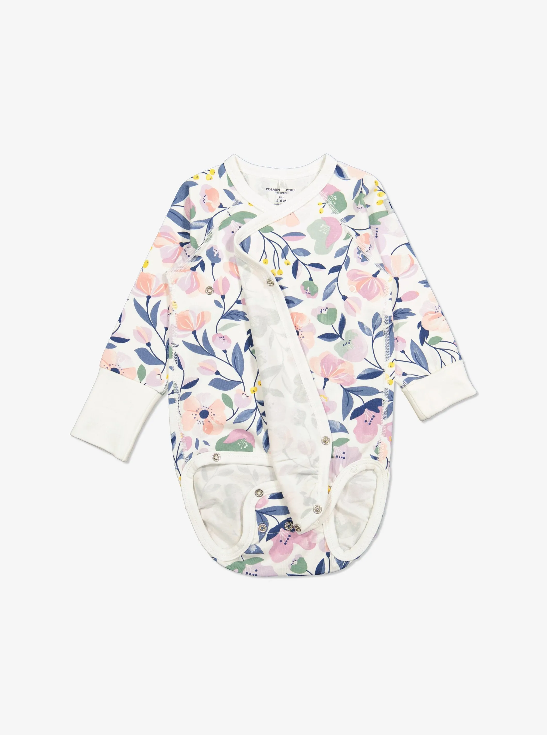 Floral Print Wraparound Babygrow