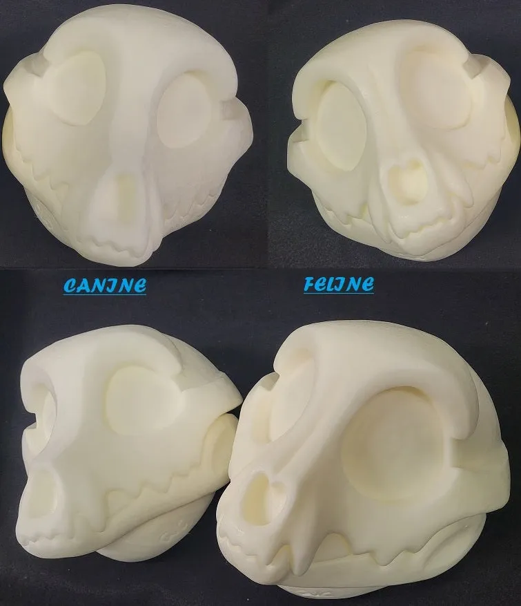 Foam Toony Skeletal Feline Head