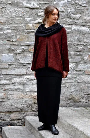 Funnel Cowl in Black Mi-Nu
