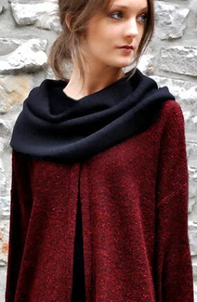 Funnel Cowl in Black Mi-Nu