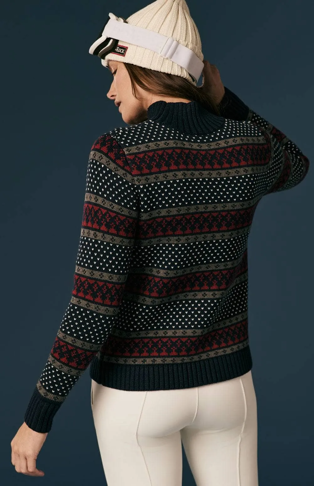 Gitte Mock Neck Sweater | Navy