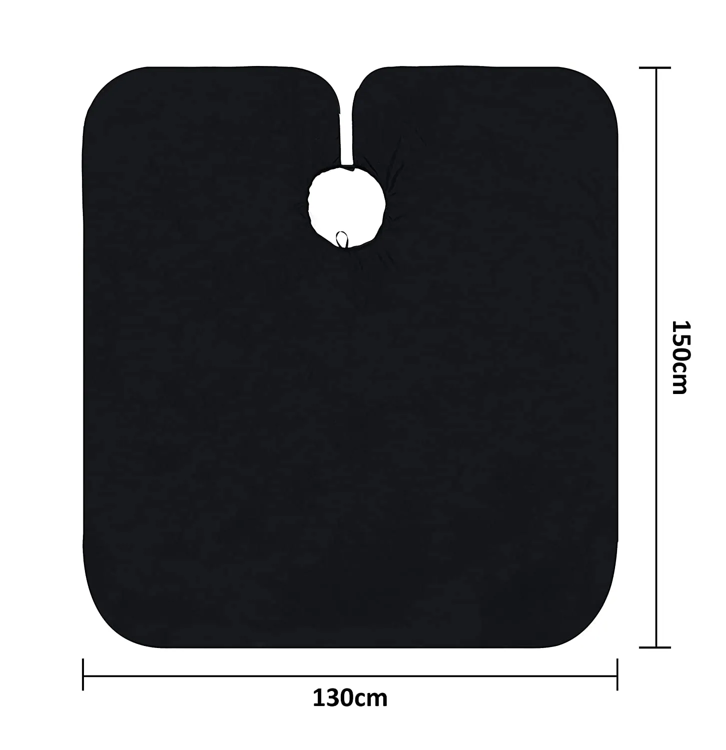 HABBIBI Nylon Salon Barber Cape for Men Women Hairdressing Waterproof, Snap Closure Apron Hair Cutting Stylist Capes for Adults 59x51 Inches- Professional and Home Use (Carbon Black)