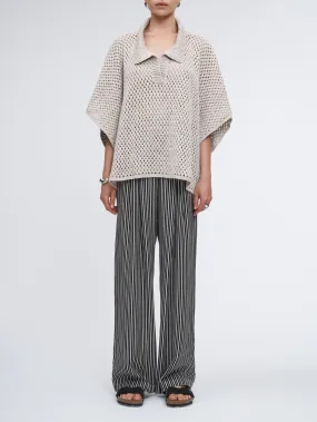 Hand Crochet Cape Polo in Champagne