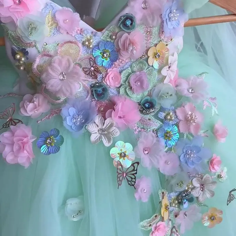 High-end customized  Flower baby Dress for TUTU dress embroidery girl princess dress