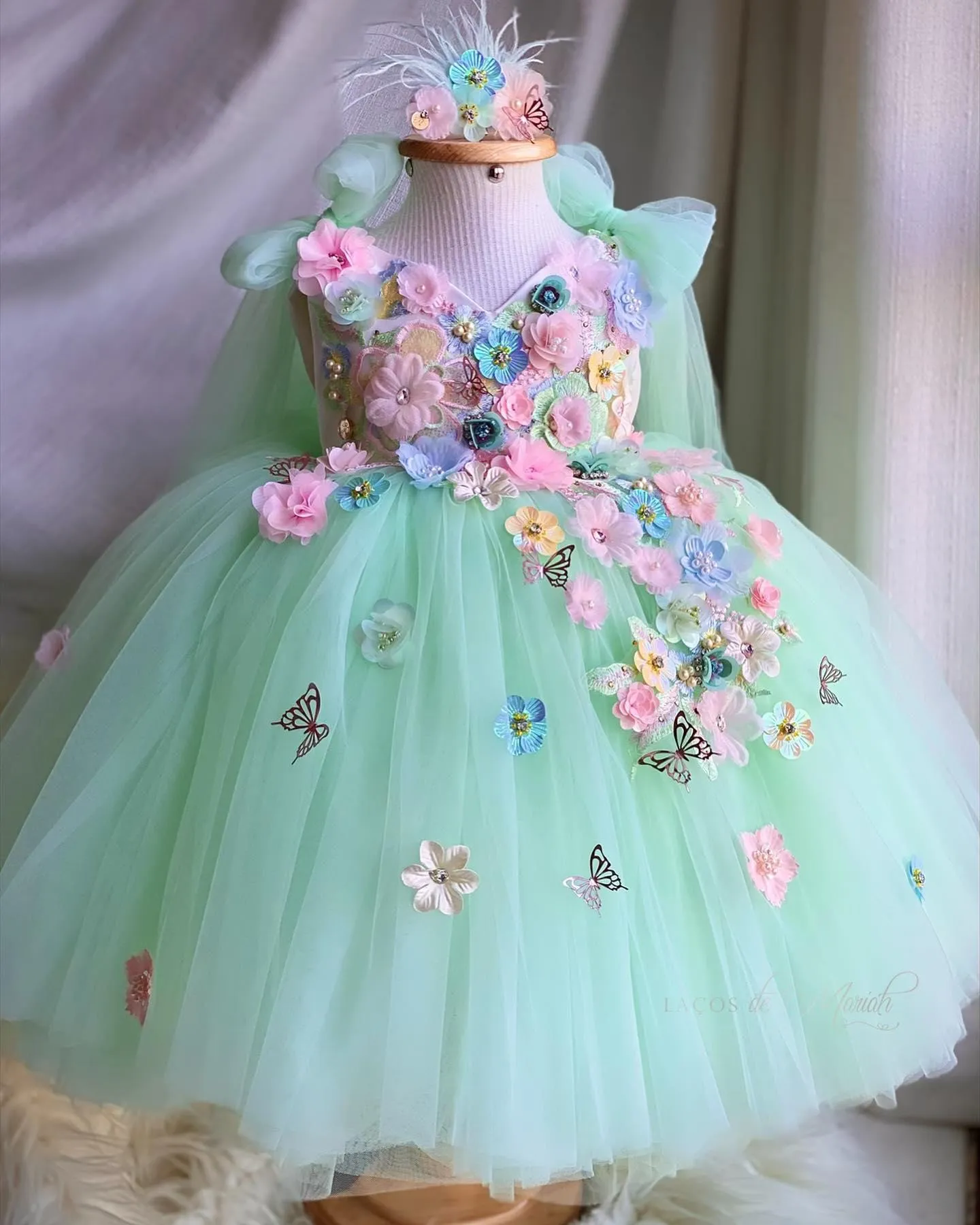 High-end customized  Flower baby Dress for TUTU dress embroidery girl princess dress