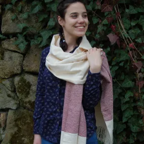 Hungary, Zsuzsa Zsigmond, Cotton Chenille Shawl in Red