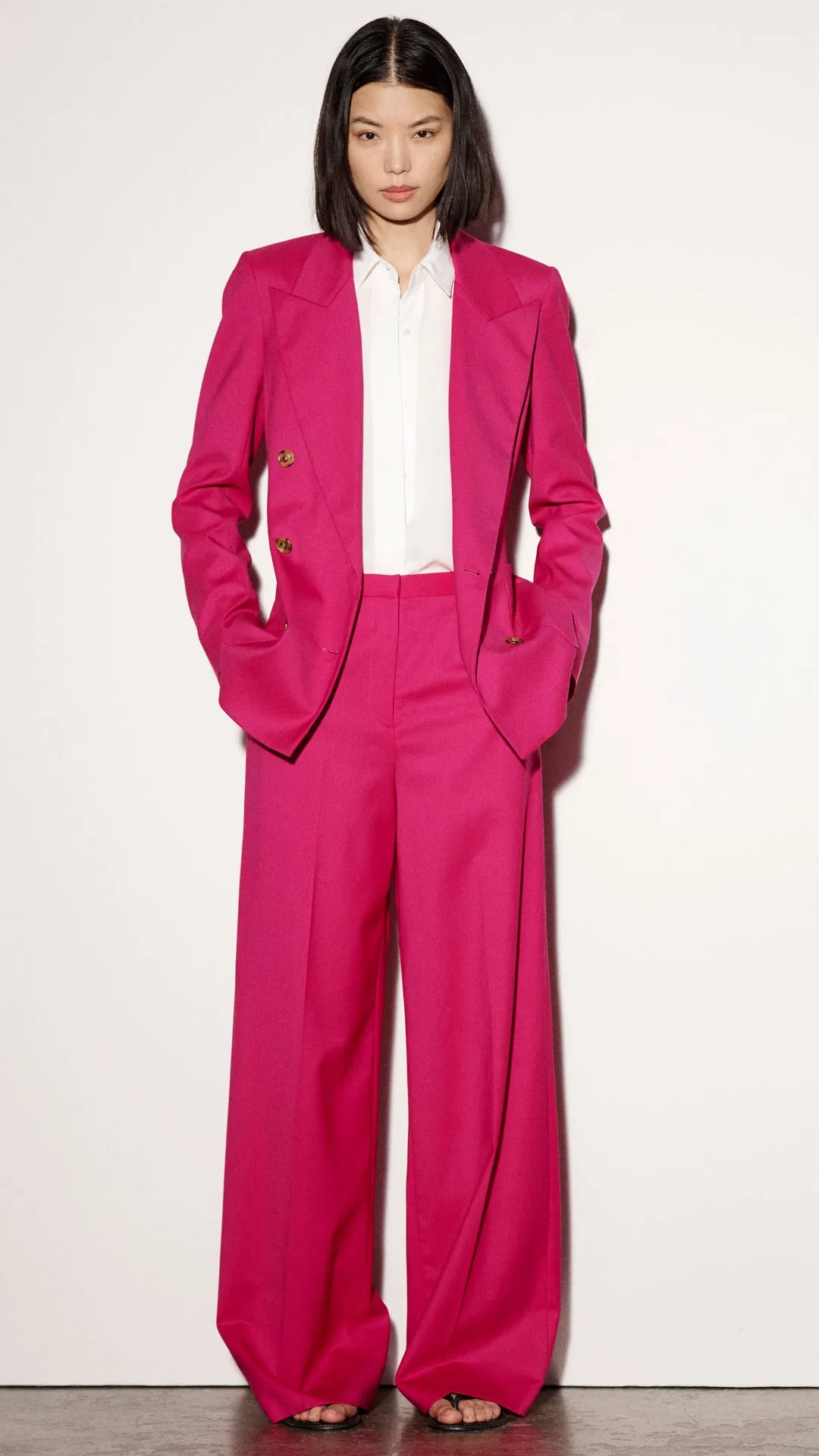 Jones Trouser in Seasonless Wool | Fuchsia