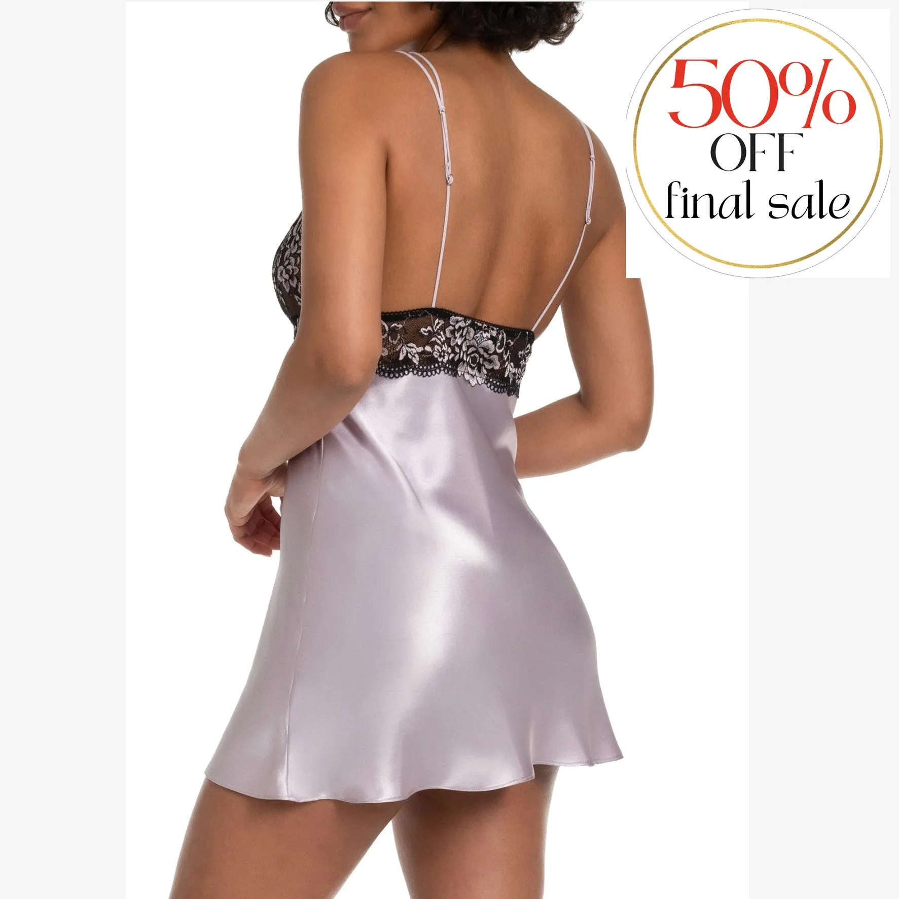 Jonquil Iliana Chemise ILN010 in Silver Lilac