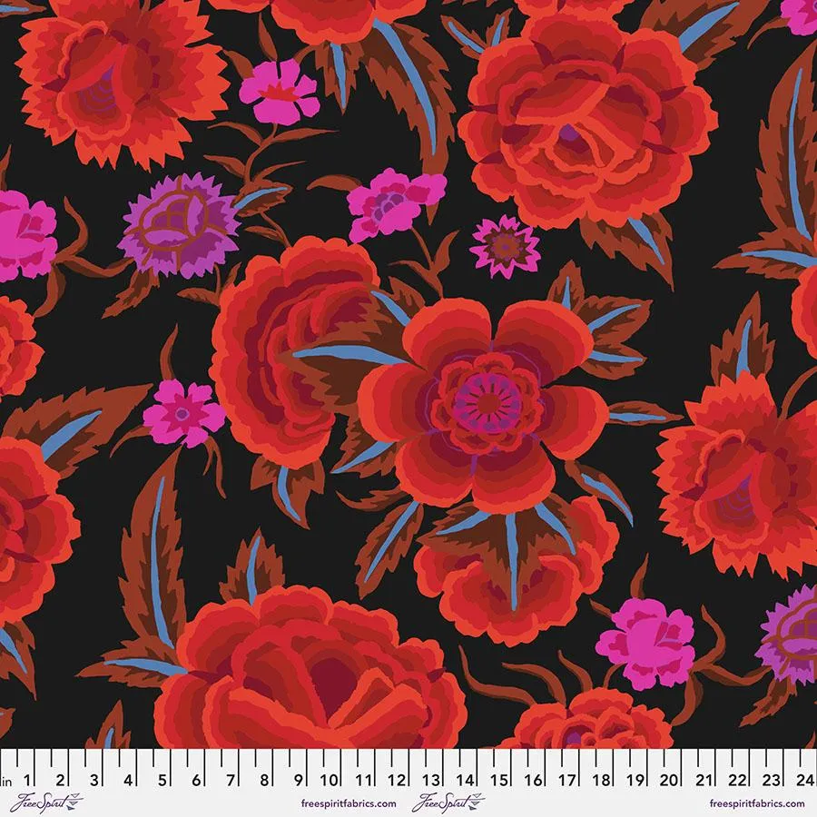Kaffe-August 2022-Embroidered Shawl - Red