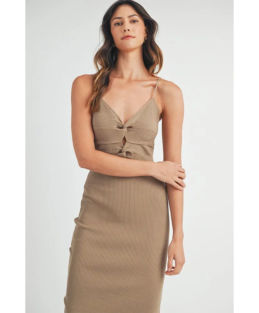 Kate Front Cutout Knit Midi Dress