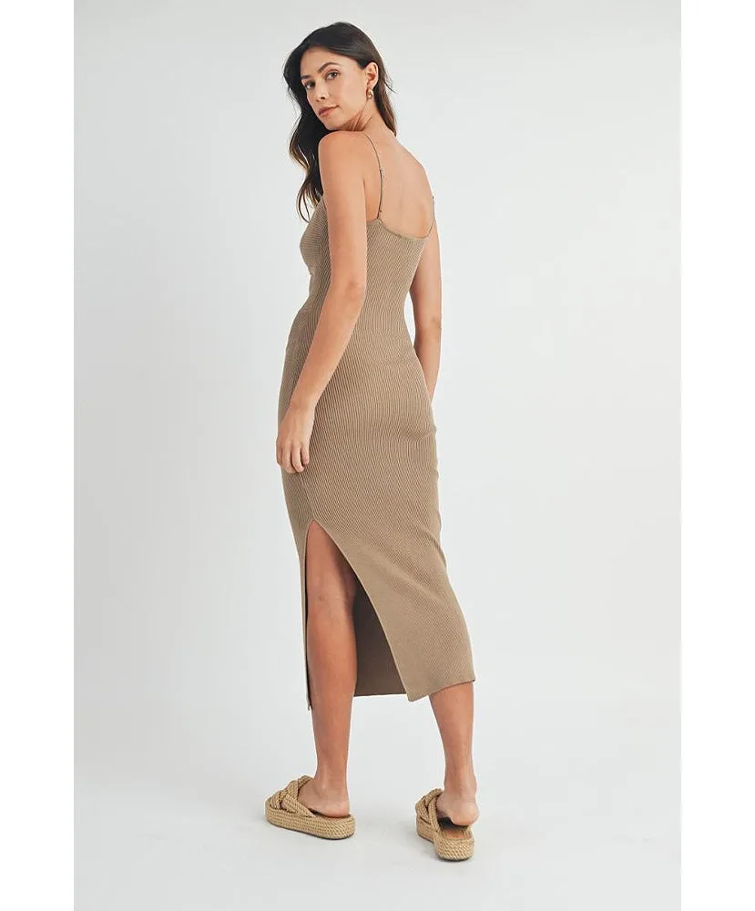 Kate Front Cutout Knit Midi Dress