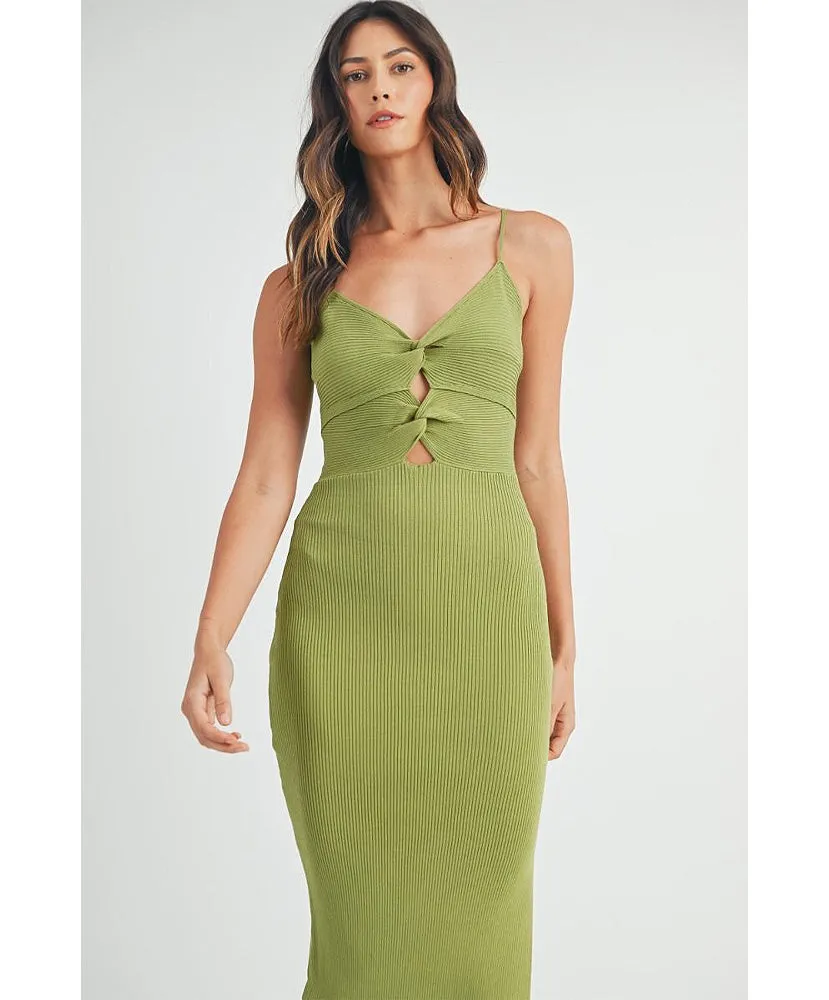 Kate Front Cutout Knit Midi Dress