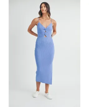 Kate Front Cutout Knit Midi Dress