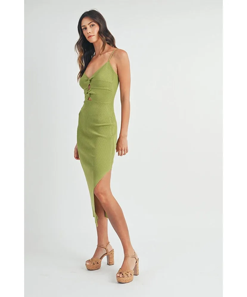 Kate Front Cutout Knit Midi Dress