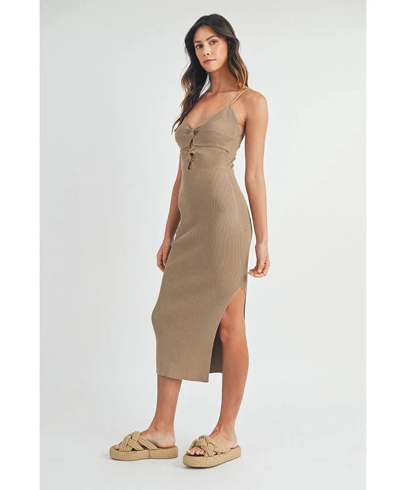 Kate Front Cutout Knit Midi Dress