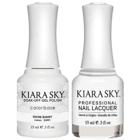 Kiara Sky All-in-One Gel   Polish Duo - 5001 Snow Bunny