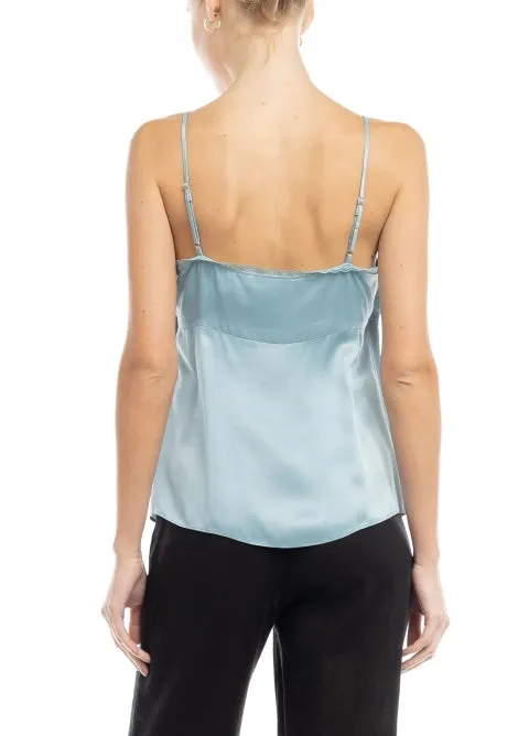 Lace Trim Lagoon Blue Cami Top