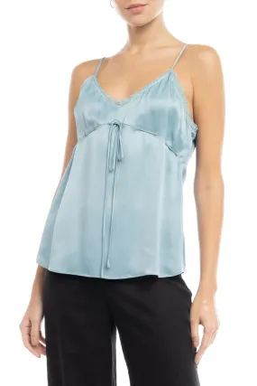 Lace Trim Lagoon Blue Cami Top