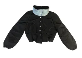 Leather Raglan Puffer
