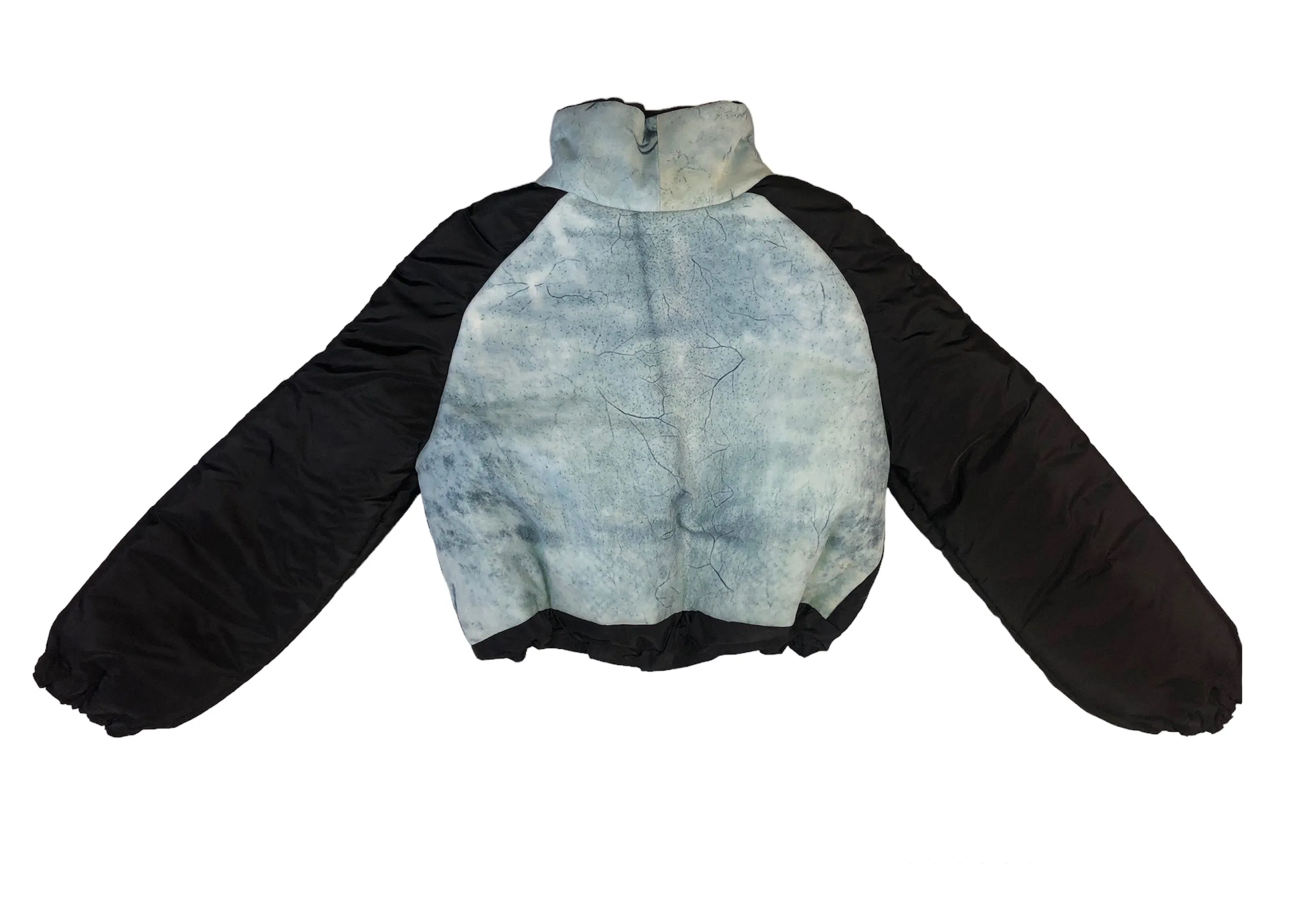 Leather Raglan Puffer