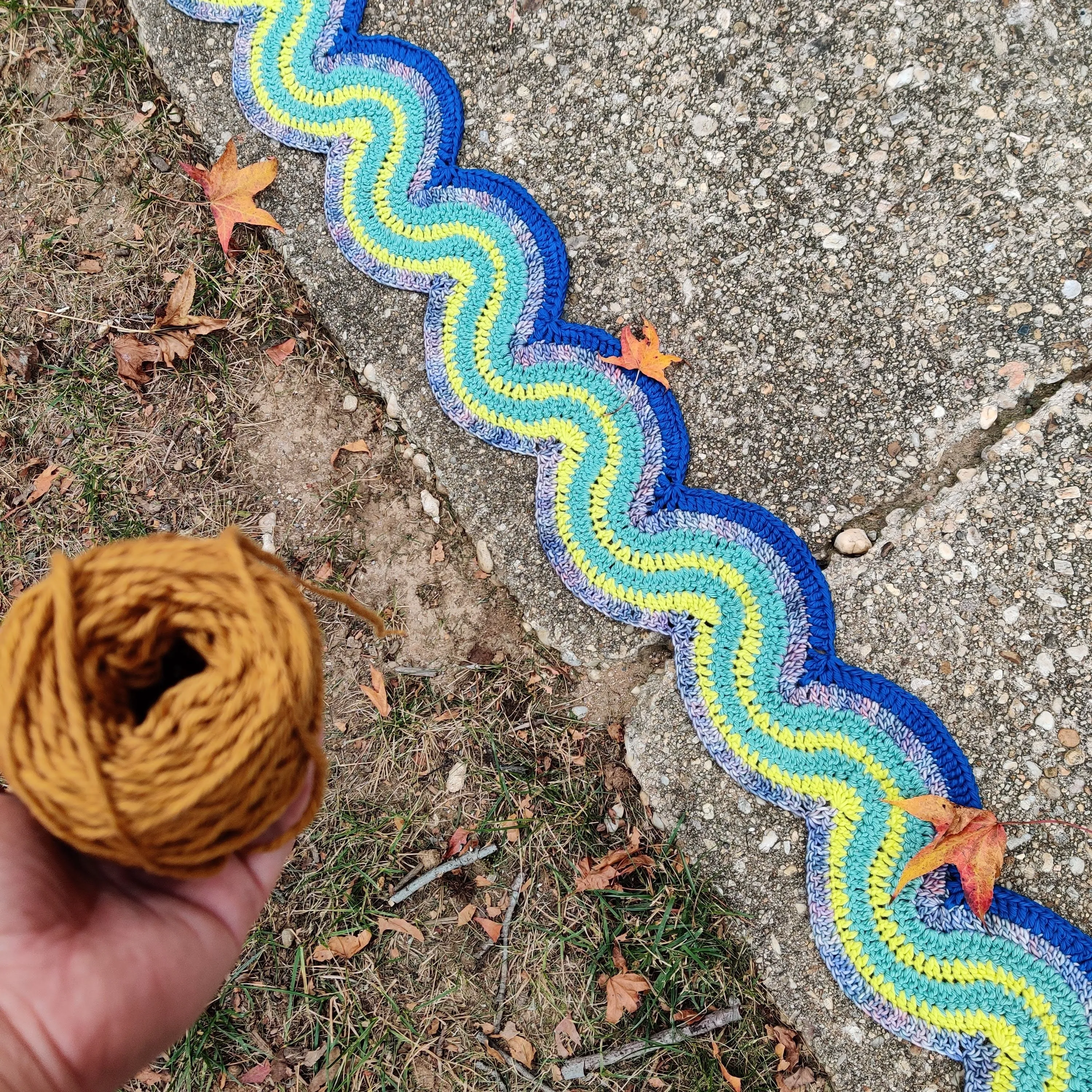 'Lobster Claw Squiggle Scarf' Downloadable Crochet Pattern