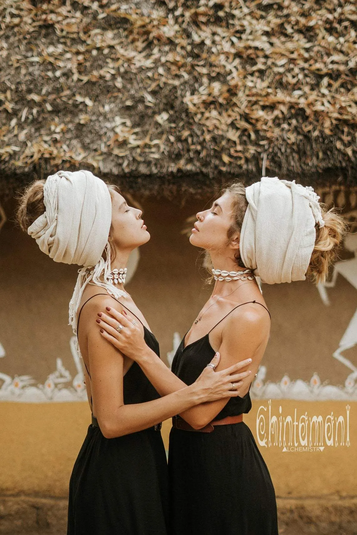 Long Fringe Boho Shawl / Bohemian Scarf Wrap / Off White