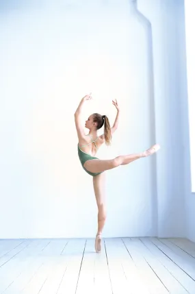 Mariia | Strappy Back Leotard | Cacti   Ice