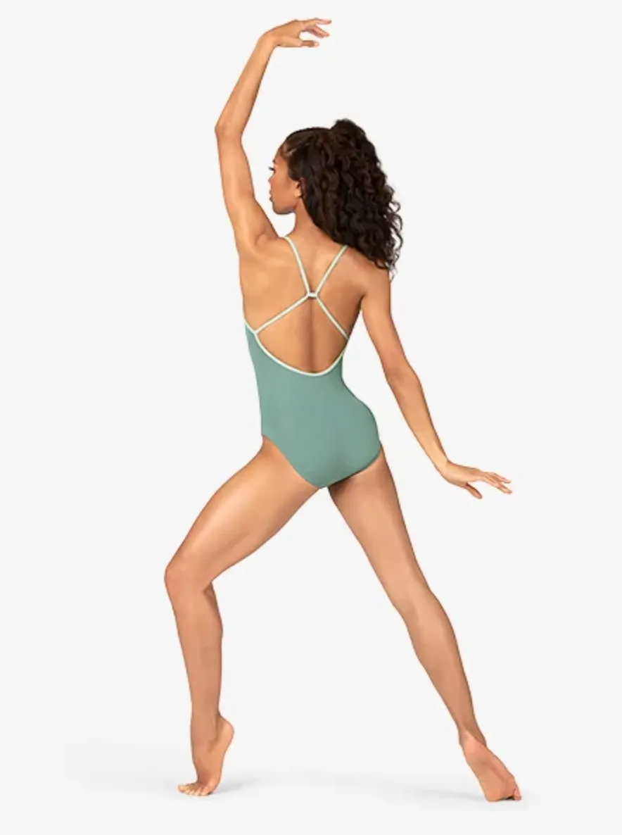 Mariia | Strappy Back Leotard | Cacti   Ice