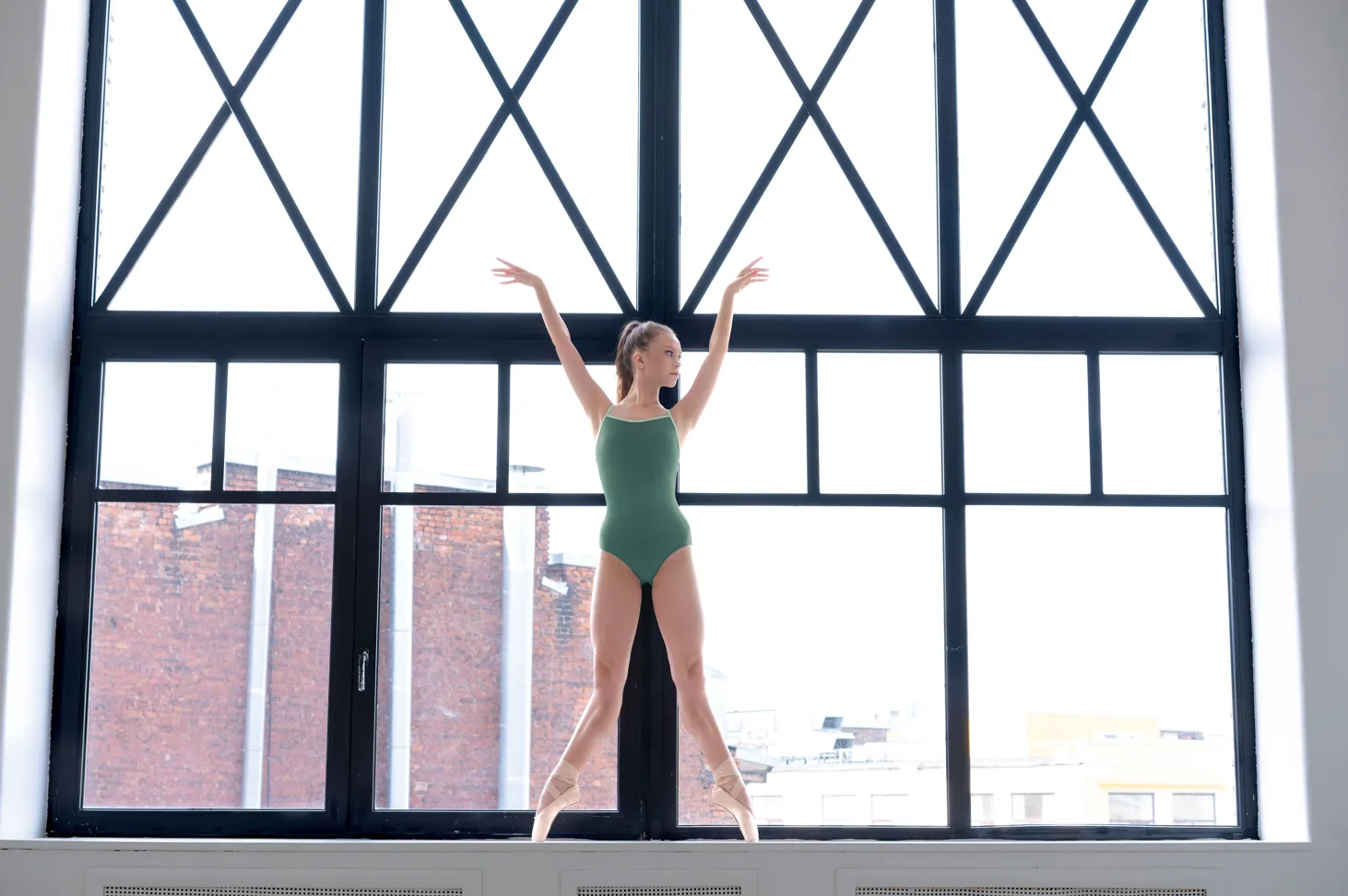 Mariia | Strappy Back Leotard | Cacti   Ice