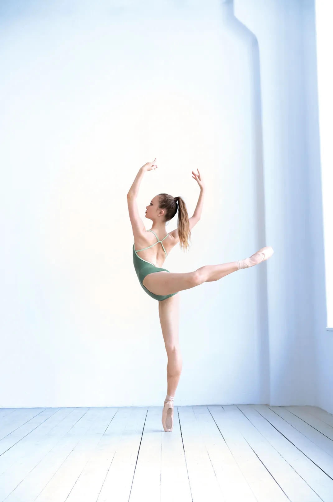 Mariia | Strappy Back Leotard | Cacti   Ice