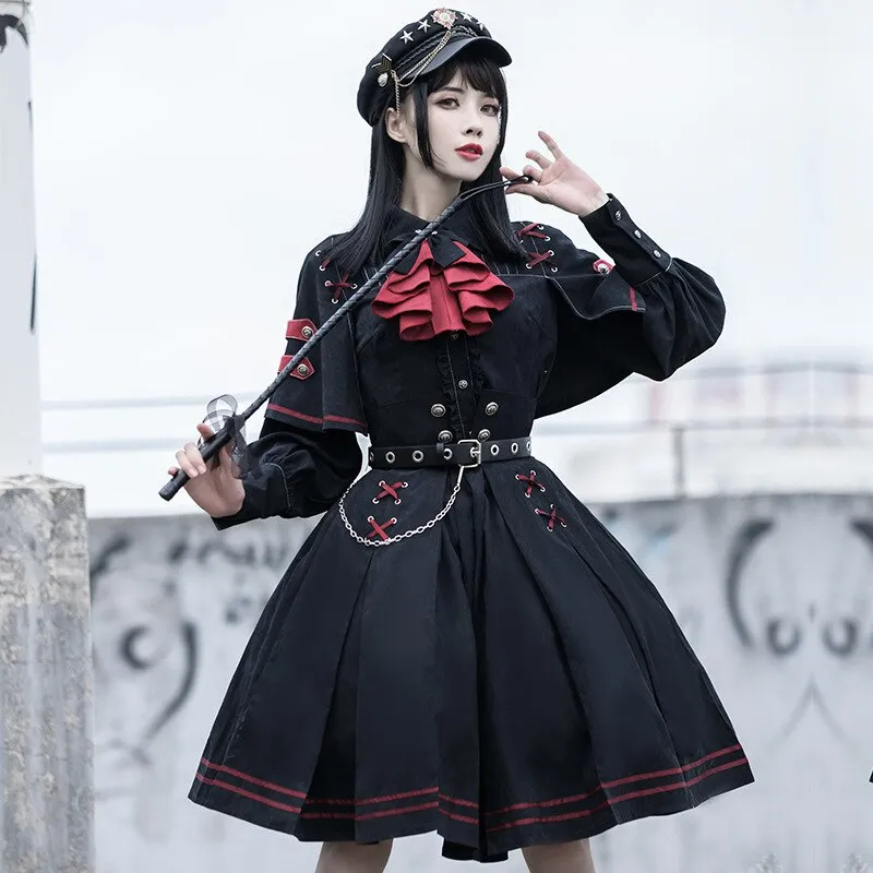 Military Officer ~ Cool Lolita JK Uniform Skirt and Shirt Set by YLF