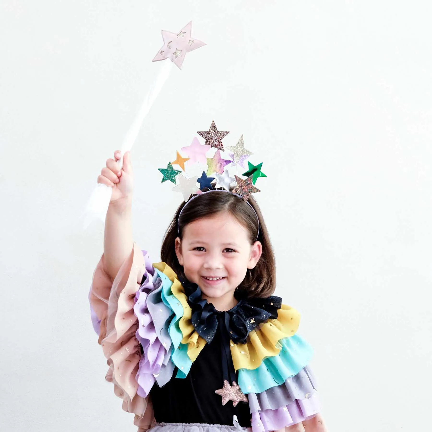 Mimi & Lula - Rainbow ruffle cape