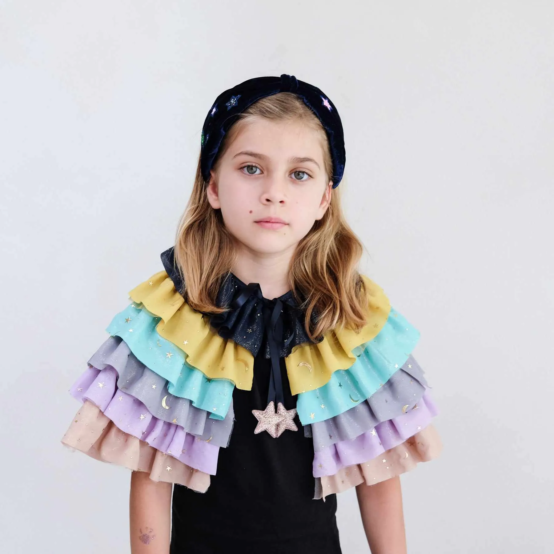 Mimi & Lula - Rainbow ruffle cape