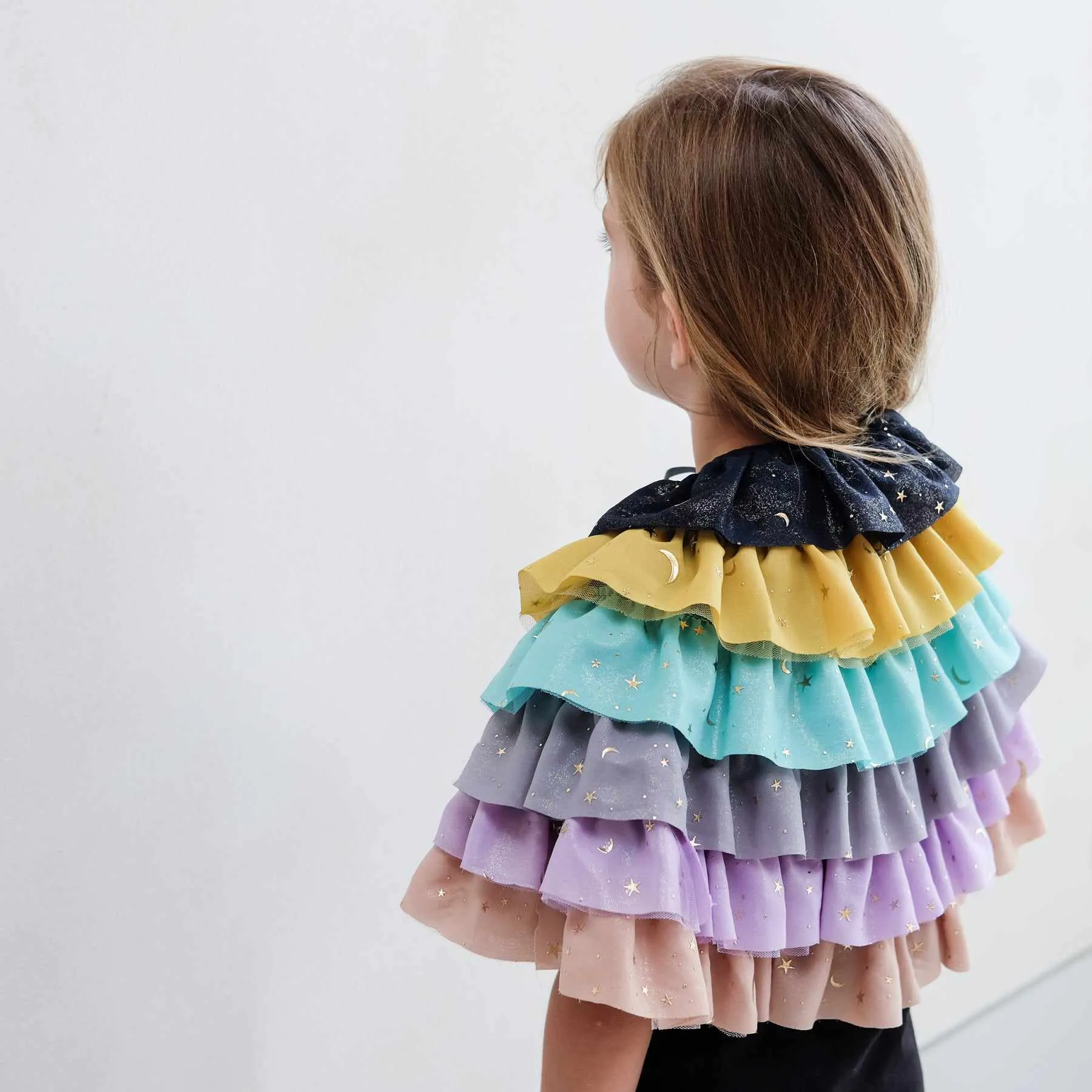 Mimi & Lula - Rainbow ruffle cape