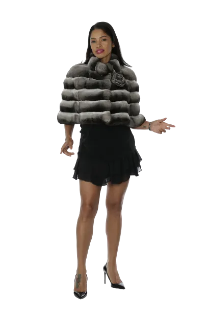 Natural Chinchilla Capelet