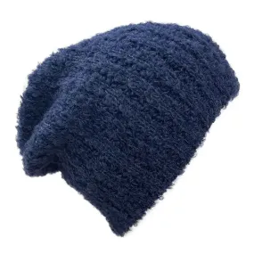 Navy Loop Knit Alpaca Beanie | Ethical Style