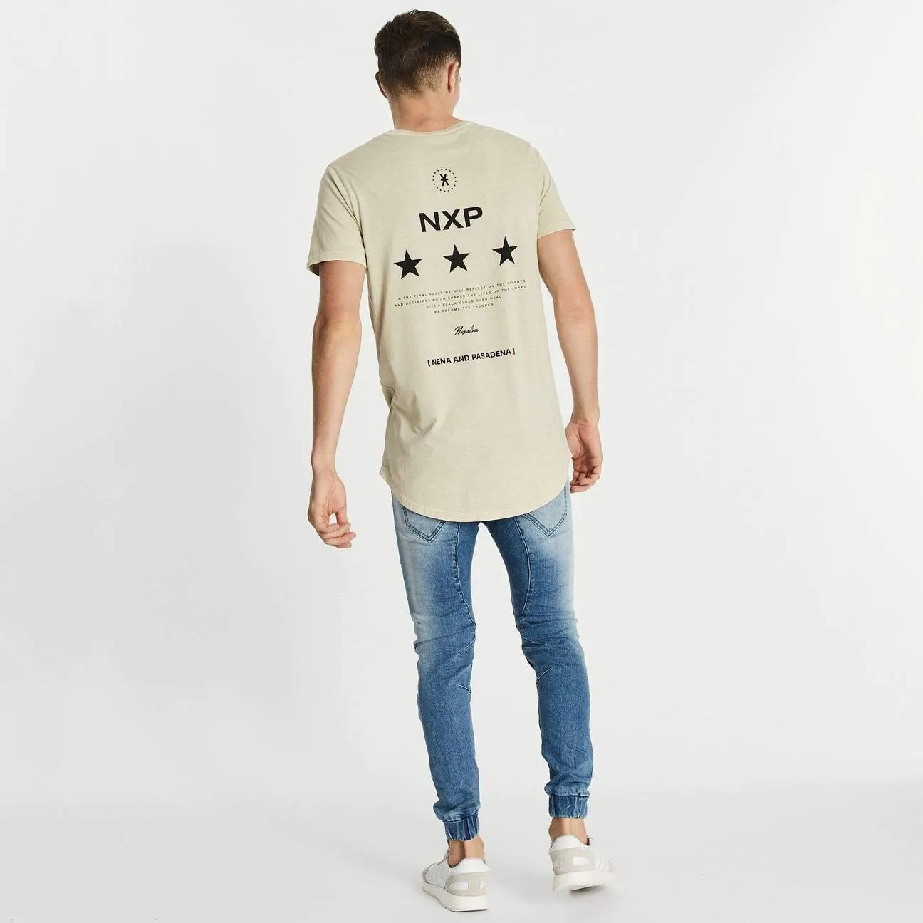 Nena & Pasadena MENS FINAL HOURS CAPE BACK TEE - ACID SAND