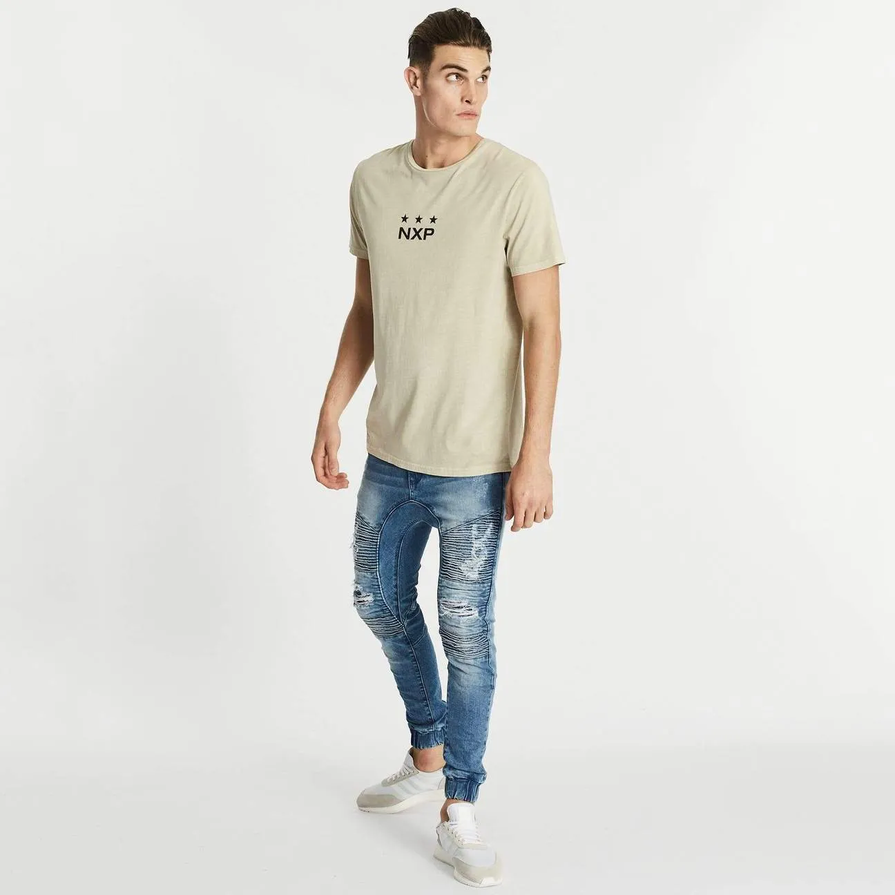Nena & Pasadena MENS FINAL HOURS CAPE BACK TEE - ACID SAND