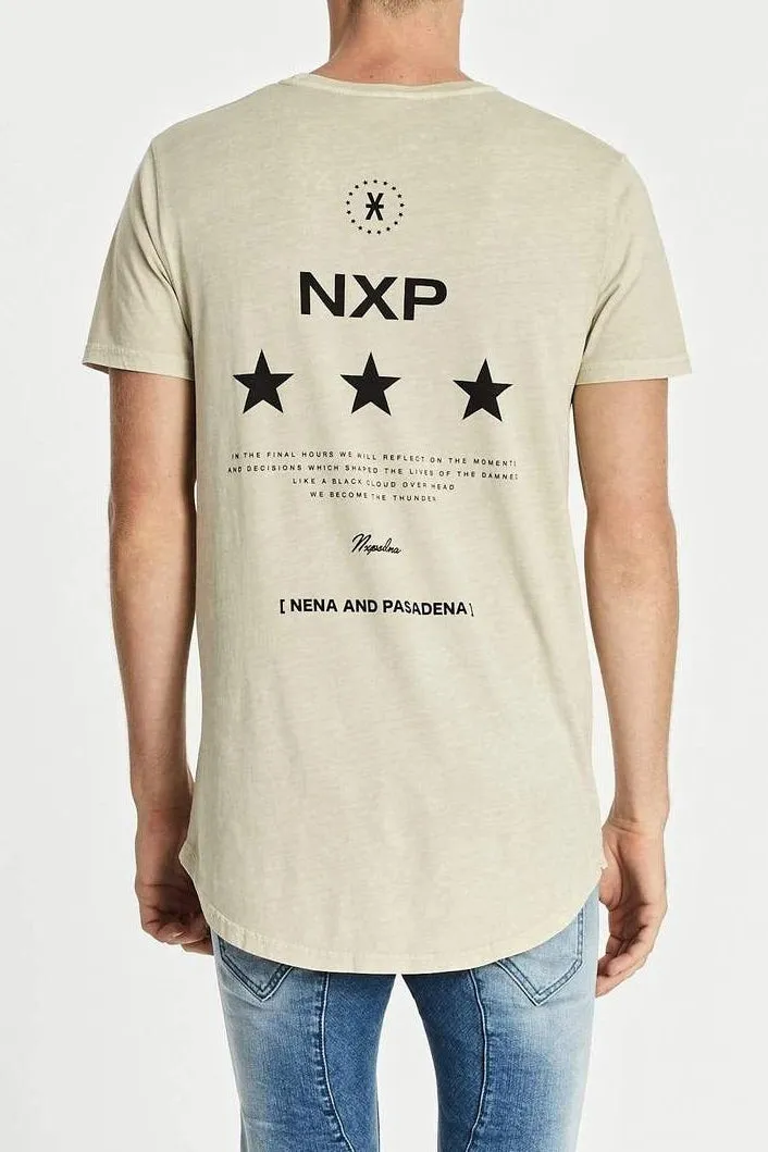 Nena & Pasadena MENS FINAL HOURS CAPE BACK TEE - ACID SAND