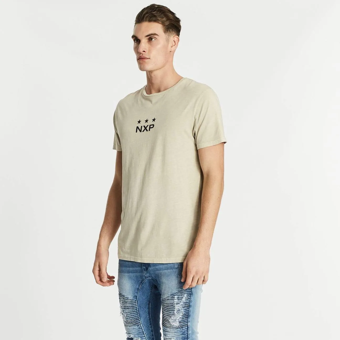 Nena & Pasadena MENS FINAL HOURS CAPE BACK TEE - ACID SAND