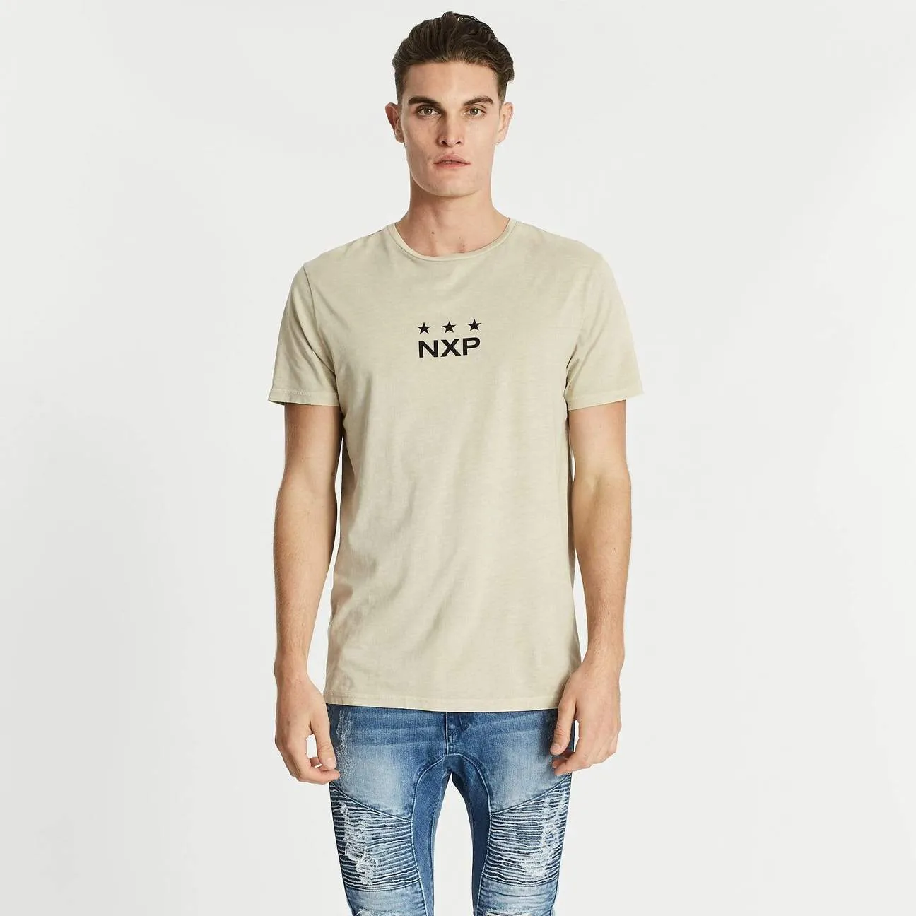 Nena & Pasadena MENS FINAL HOURS CAPE BACK TEE - ACID SAND