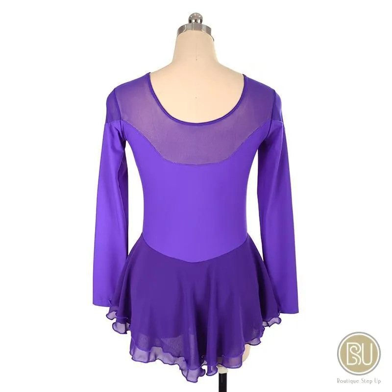 New Competition Skating Dress Lycra & Mesh Long Sleeves Available 8 Colors