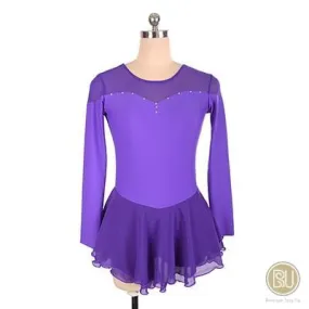 New Competition Skating Dress Lycra & Mesh Long Sleeves Available 8 Colors